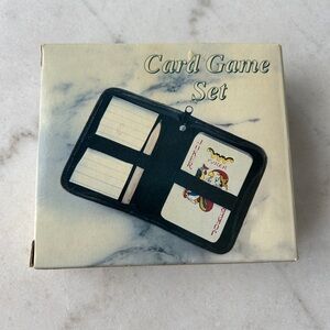 Vintage Card Game Set with Black Case